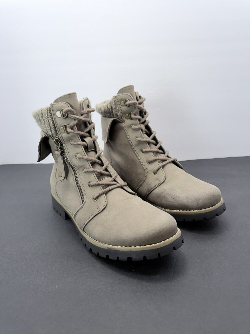 Cliffs by White Mountain Pembroke Women's Ankle Boots Size 9M Taupe Sweater